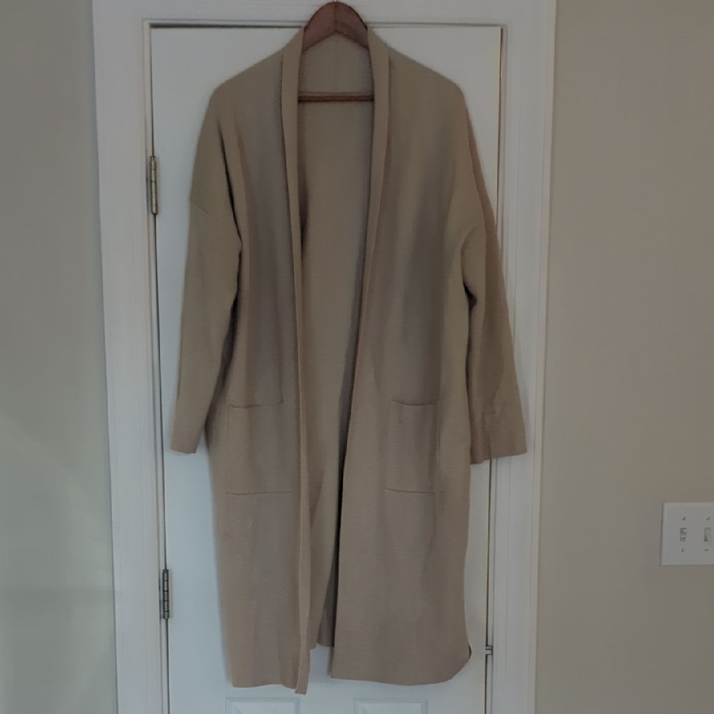 Elegant Tan Women's Sweater Coat